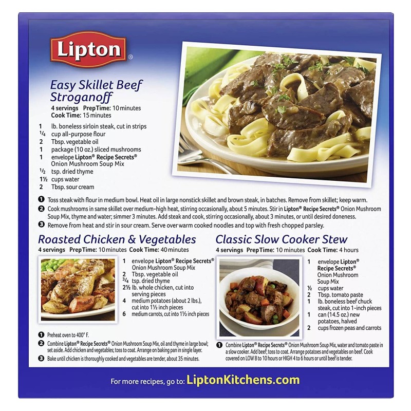 Lipton Soup and Dip Mix For a Delicious Meal Onion