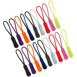 CKANDAY 90 Pcs Colorful Zipper Extension Pulls, 9 Colors, Durable Nylon Cord Zip Replacement Tag Fixer Slider with Non-slip Gripper for Bags,Backpacks,Jackets,Luggage,Purses,Handbags,Clothes,Pencil Pouch &Tents