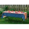 SHEHARUHI 2 Packs Waterproof Independence Day Tablecloth, Plastic Disposable 4th