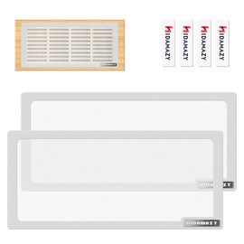 HIDAMAZY Magnetic Ventilation Covers, 30.5 x 14 cm, Rectangular Floor Register, Ventilation Grille, Ventilation Cover for Floor, Home, Ceiling, Standard Air Vent Filter Cover (White, Pack of 2)