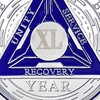 40 Year Original Triangle Sobriety Coin Set | Silver Roman