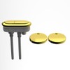 WinZo Toilet Oval Dual Flush Button with Toilet Seat Bolts