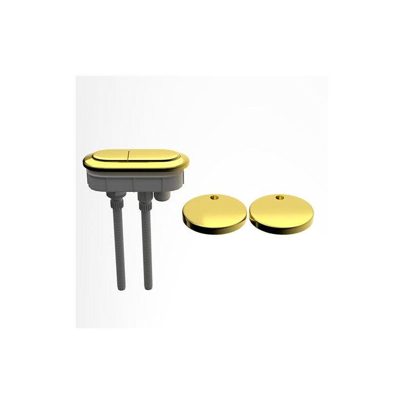 WinZo Toilet Oval Dual Flush Button with Toilet Seat Bolts