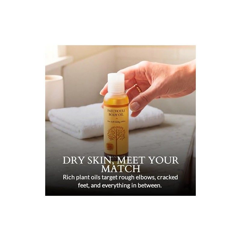 Patchouli Body & Bath Oil with Vitamin E, Apricot &