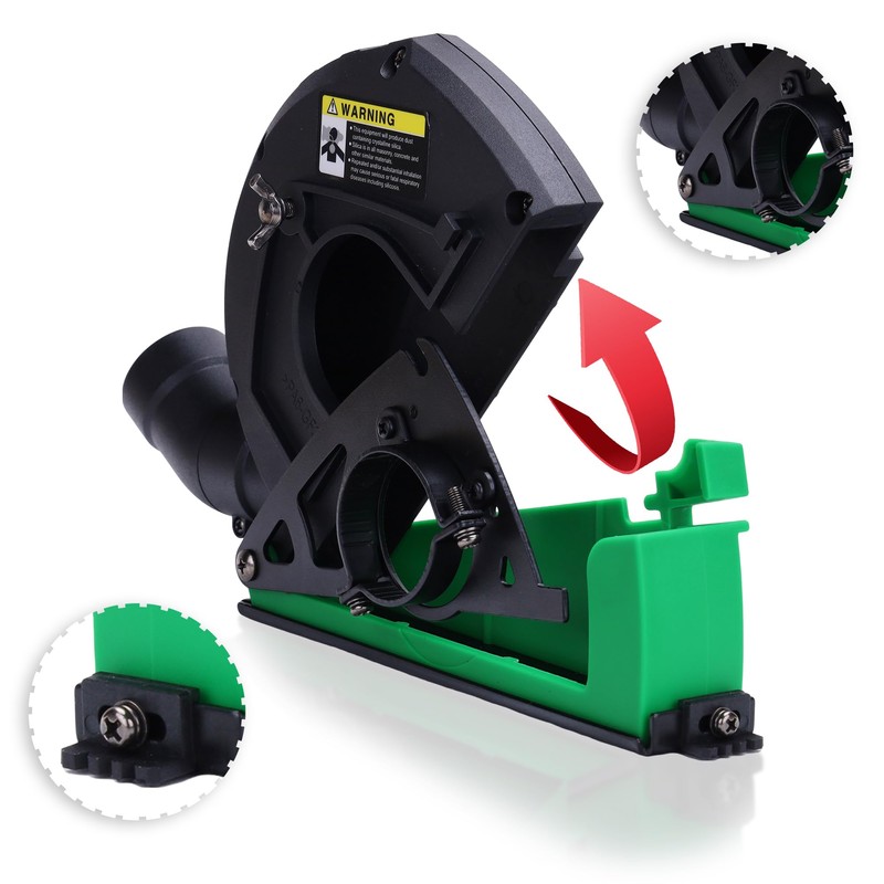 BATIOPV Suction Hood Angle Grinder for Universal Cutting Discs 115