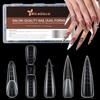 Nicedeco Poly Extension Gel Dual Nail Forms, 120pcs Nail Molds
