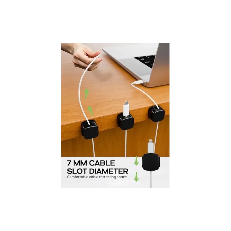 Organizador De Cables Con Clips Magnéticos Para Escritorio Y