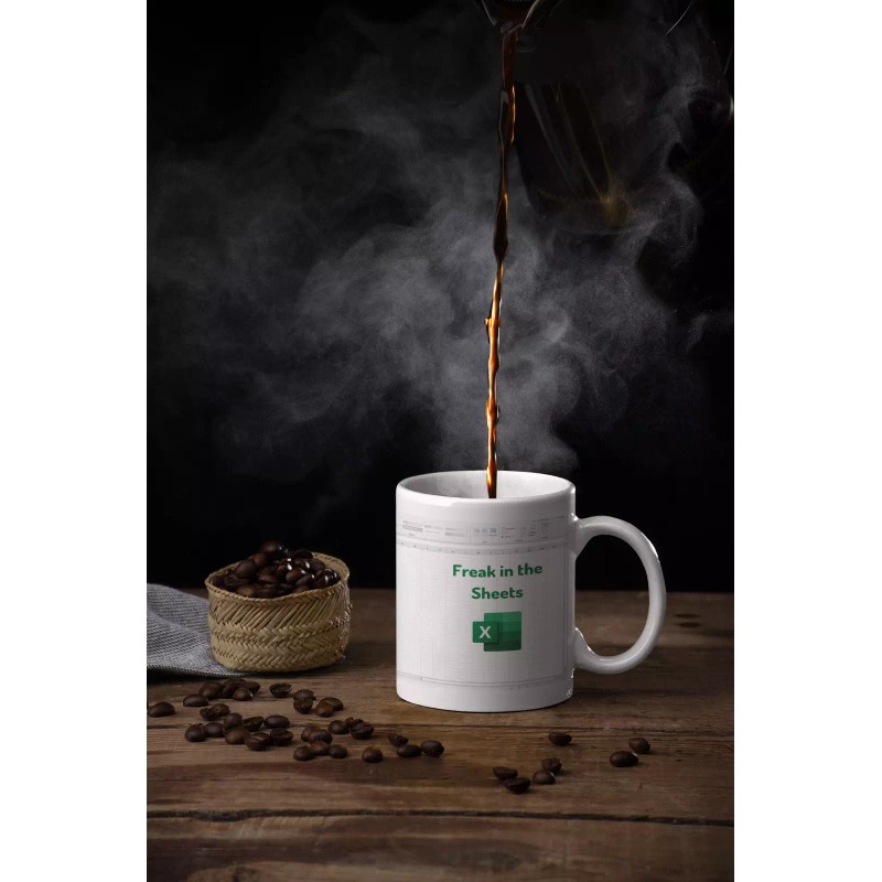 Funny FREAK IN SHEETS MUG FUNNY SPREADSHEET GIFT IDEA FOR