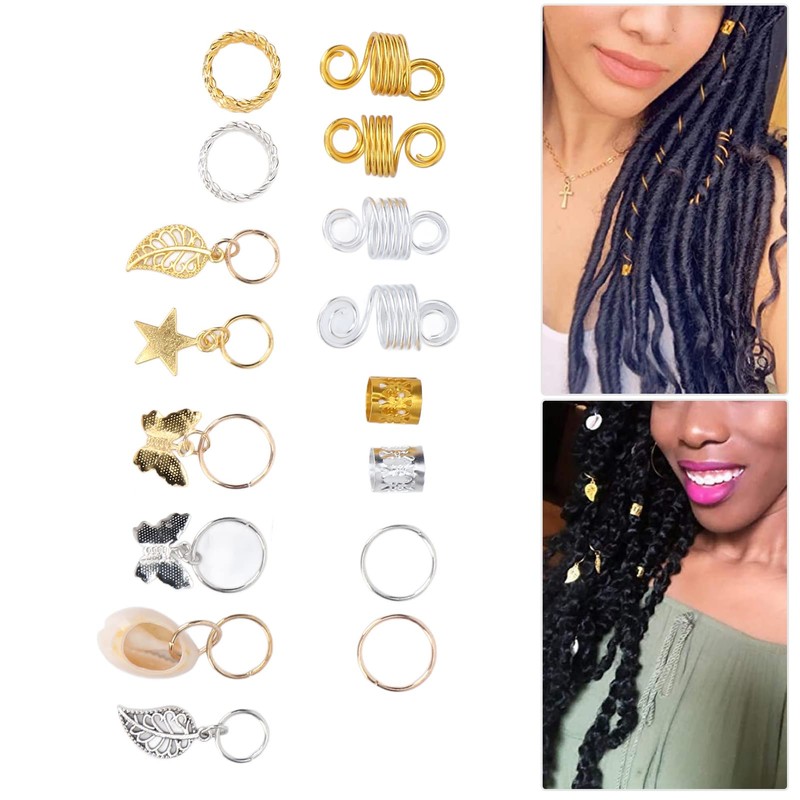 Anillos para el Cabello, 140 Piezas Puños para el Cabello