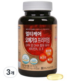 Chong Kun Dang Health Multicare Omega 3 Premium, 90 tablets, 3 units / 종근당건강 멀티케어 오메가3 프리미엄, 90정, 3개