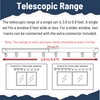 OooWow 3.8 to 6.8 ft Aluminum Retractable Ceiling Curtain Track