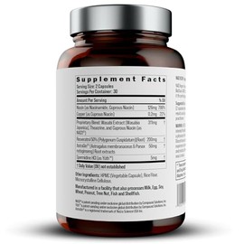 BIOSTACK NAD Regen NAD3 - Suplemento alternativo NMN con resveratrol | Formulated with Niacinamide & Yüth Spermidine to support NAD+ levels, cellular 