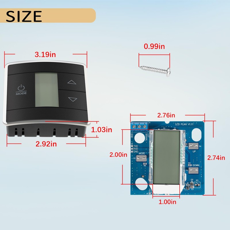 3316250.712 RV Single Zone Wall Thermostat Replacement for Dometic RV/Camper/Trailer