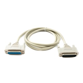 System-S D Sub Cable 150cm 25 Pin Male to Female RS530 DB25 Adapter in Grey