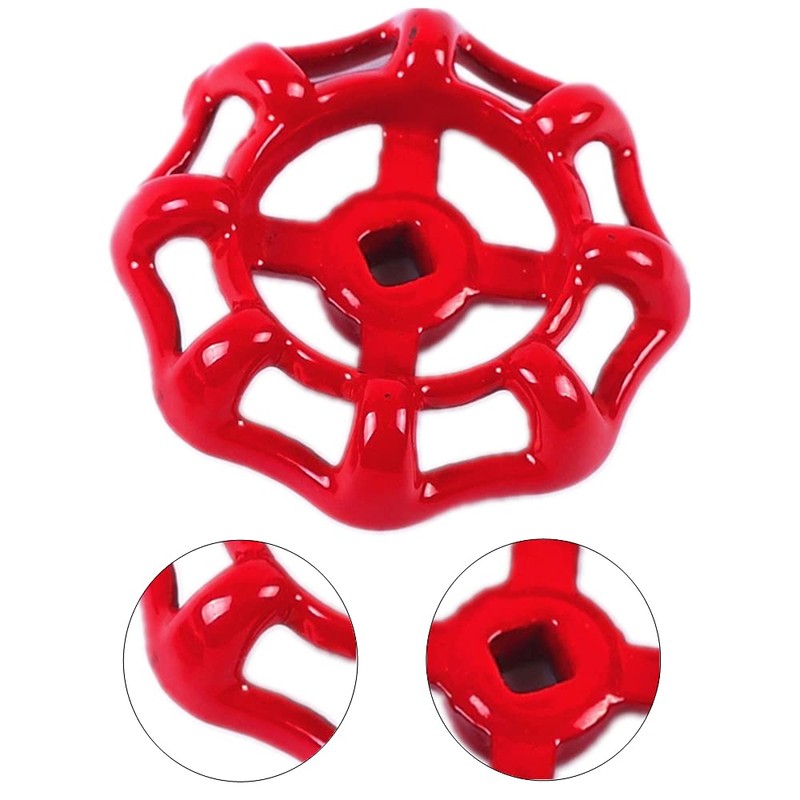 3 Pcs Faucet Handle Gate Valve Red Valve Handwheel Valve