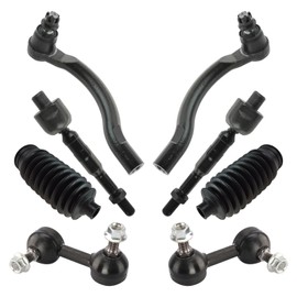 TRQ Front Steering & Suspension Kit Steering Rack & Pinion Bellow Sway Bar Stabilizer Link Tie Rod Compatible with 2006-2011 Honda Civic