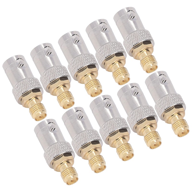10Pcs RF Coaxial Cable Adapter SMA Female to BNC Female