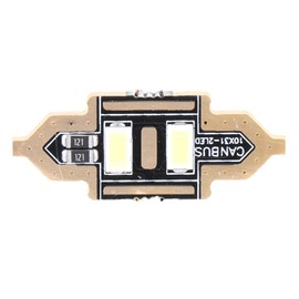 ECCPP 2x31mm White Interior 2-5730-SMD Festoon Car LED DE3175 DE3021 DE3022 3022 3021 5730 3175 6614 6428 7065 LED Bulb fit for Dome Map Light Glove Box Light Door Light Trunk Cargo Light