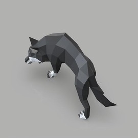 YAIUNHIQ Wolf Creative DIY Three-Dimensional Paper Sculpture Model Handmade Origami Decoration Paper Art Trendy Game Ornaments