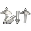 Akylin 4pcs 60 Degree Chamfer Bit Set,1/2" Shank,3/16",5/8",3/4" and 7/8"