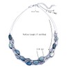 BULINLIN Crystal Layered Statement Necklace for Women, Shell Choker Necklace