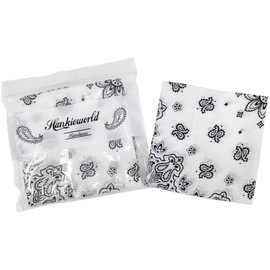 HankieWorld Bandanas for Women and Men，3 Pack Super Soft Thin 60s Preium Cotton 22 inch Handkerchiefs(3 Pack-White)