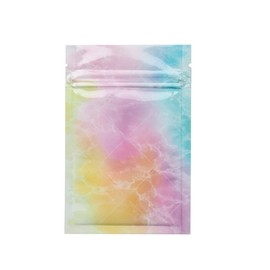 100PCS Colorful Marble Bag For Candy Coffee Food Saver Storage Disposable Snack Container Ziplock Packet Biscuit Bag Resealable Thick Bag Aluminum Foil Bags Sample Bag 3.1x4.7in