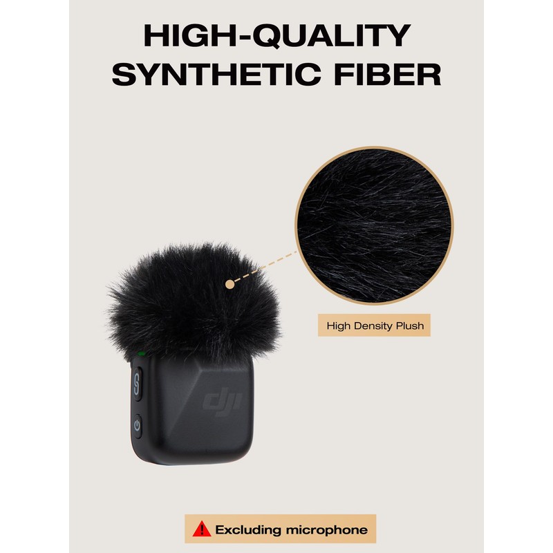 SUNMON Furry Mic Windscreen for DJI Mic Mini, Furry Mic