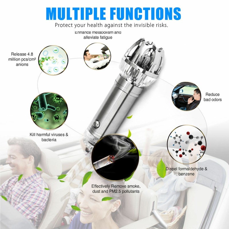 Lightsmax STRONGEST AIR PURIFIER FOR CARS REMOVES POLLEN/DUST/OD