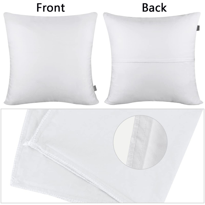 4 Pack Pillow cover,Cotton Comfortable Solid Decorative Throw Pillow Case