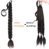 VOPPIS Long Braided Ponytail Extension 30 Inch Pre stretched Braiding