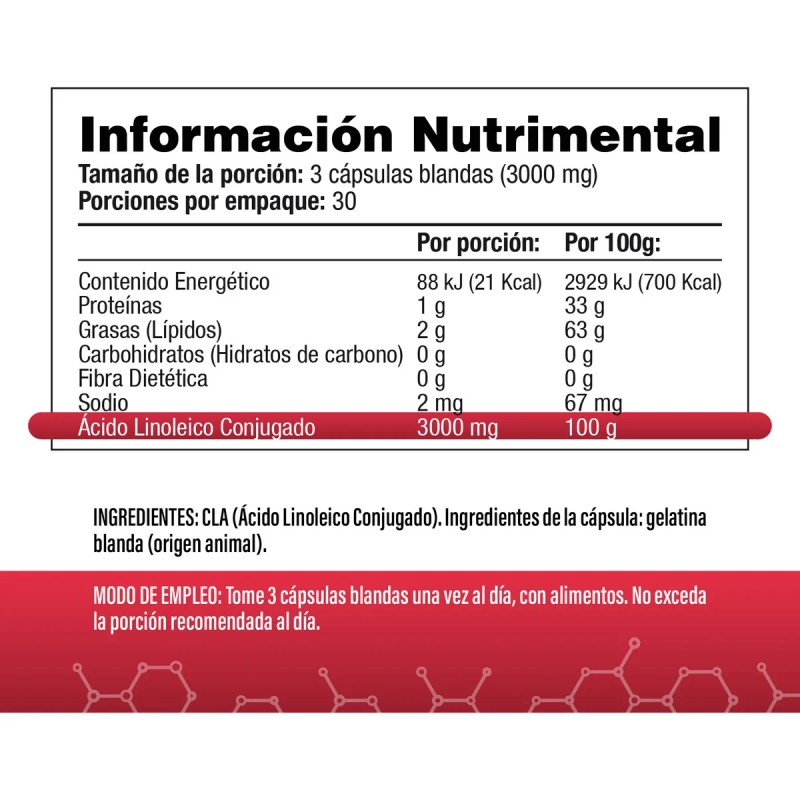 Cla (cido Linoleico Conjugado) 90 Cpsulas - Sv Sin Sabor