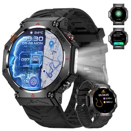 Smart Watch (2025 Industry's Latest Masterpiece, ChatGPT Built-In AI Dial, Built-in GPS), High Brightness Flashlight, Military Standard, 1.39 Inch Large Screen, Sports Watch, 3 ATM Waterproof