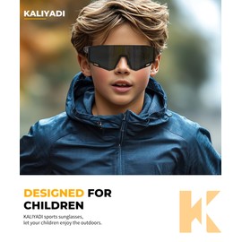 KALIYADI Polarized Sunglasses-for-Kids Kids Sunglasses: Boys and Girls Sports Sun Glasses with UV400 for Cycling Running