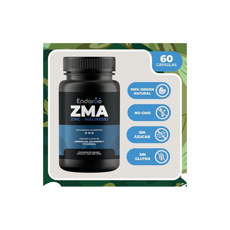 Zma Zinc Magnesio Vitamina Apoyo Recuperación Muscular Descanso Rendimiento Deportivo