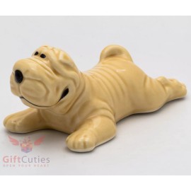 Porcelain Figurine of the Shar Pei Dog