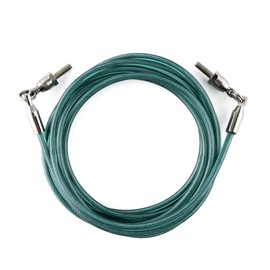 Buddy Lee Jump Ropes Aero Speed Cable, 8ft - Green | Quality PVC Jump Rope Cable | Swivel Bearing Advancement | Adjustable Jump Rope Cable for Fitness, Endurance Jumping & Extreme Jumping