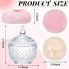 Tioncy 3 Pcs Large Body Powder Puff and Container Glass