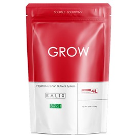 KALIX Grow Fertilizer | Water-Soluble Vegetative Nutrients for Hydroponic Systems, Soil, and Greenhouses | Ideal for Tomatoes, Leafy Greens, Herbs, and Fast-Growing Plants