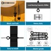 Muzata 5 Pack 1/4" x 5" Black Eye Bolts with