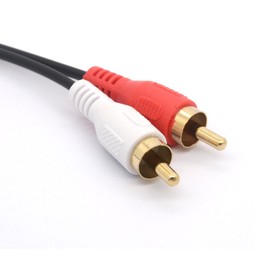 BSHTU Gold Plated 3.5mm Female to 2 RCA Male Audio Stereo Y Splitter Cable AV Adapter for Smartphones, Tablets and mp3 Players, Home Theater (2RCA Male)
