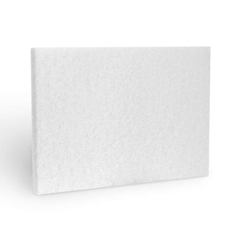 Americo White Super Polish Floor Pad, 14"x28", 5 Pads/Case, Machine