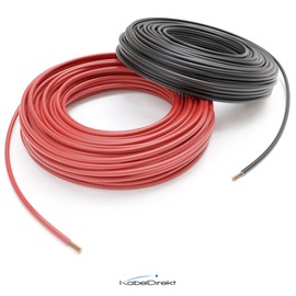 KabelDirekt FLRY Car Wiring Cable, Car Wiring - Set of Two Red/Black with Insulation, 2×2.5mm² - 10m (For Car Power Supply Lighting Signal System Car Caravan Motorbike Motorcycle)