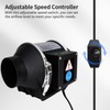 3 Inch Inline Duct Fan with Variable Speed Controller &