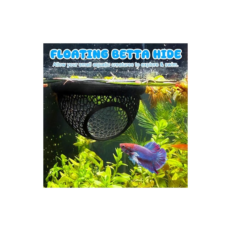 Floating Betta Hide & Shrimp Cave – 3D Printed Aquarium