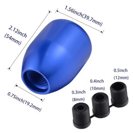 Padaodao Aluminum Shifter Knob, 5 Speed Car Shifter Stick Knobs Fit for Most Transmission Vehicles SUV Trucks, Blue