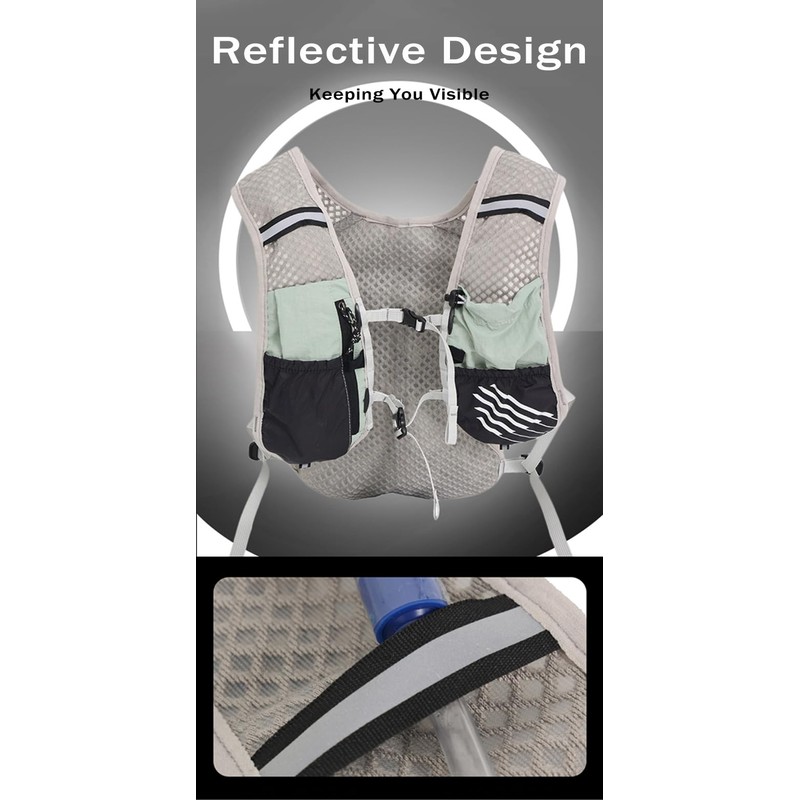 Hydration Running Vest for Women Men, Water Vest Backpack 2L,
