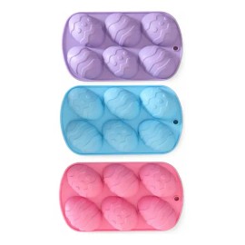 Molde Silicon Huevo Pascua Huevitos Vela Gelatina Hielo Rosa