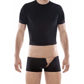 TOROS-GROUP Hernie Leistenbruch Gürtel Unterstützung für reduzierbaren Leistenbrüche Hernia Truss Links X-Small Beige