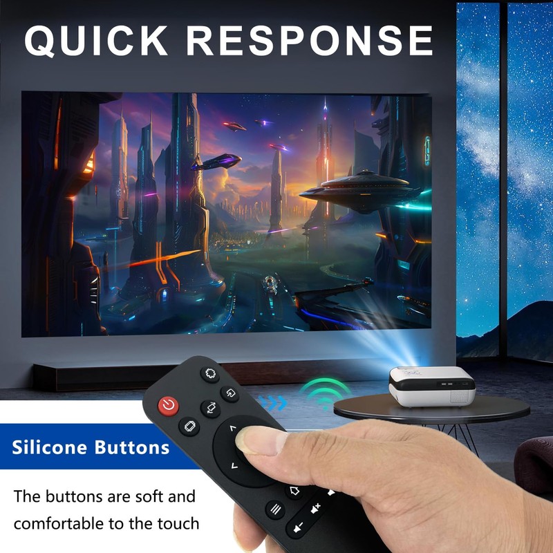 Replacement Remote,Compatible with HAPPRUN H1 Mini Projector.1PACK